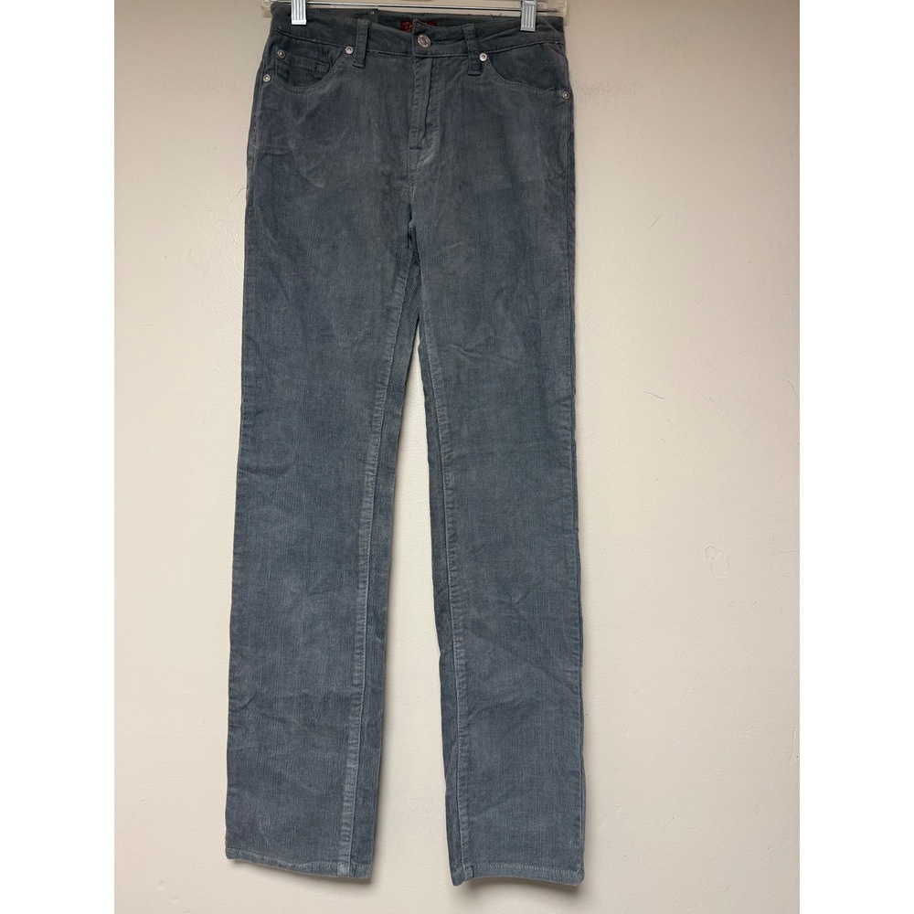 7 For All Mankind Slimmy Corduroy Slim Straight Leg‎ Pants Gray Size 14